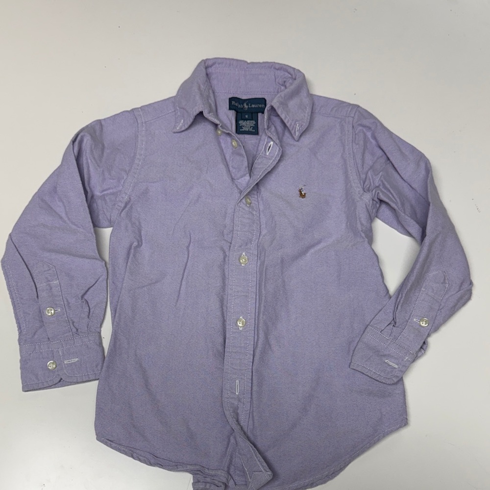 Ralph Lauren Light Lavender Button-Down Oxford Shirt - Boys